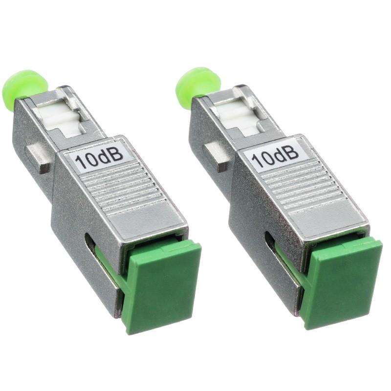 SC APC Optical Fiber Attenuator 1dB 3dB 5dB 10dB For Data Center