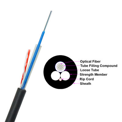 OM1 Single Mode Fiber Optic Cable FRP Strength For Outdoor