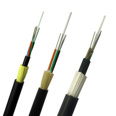 Aramid Yarn Fiber Optic Cable With High Tension Wire Double Jacket Aerial Adss 24 Core