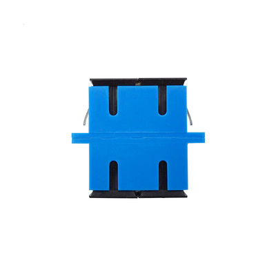 SC UPC Fiber Optic Adapter Single Mode Duplex Blue Color PC Material