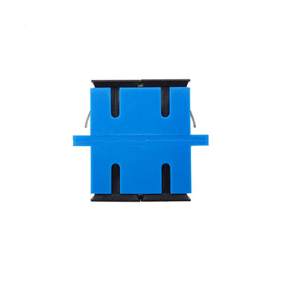 SC UPC Fiber Optic Adapter Single Mode Duplex Blue Color PC Material