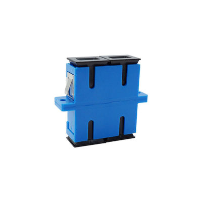SC UPC Fiber Optic Adapter Single Mode Duplex Blue Color PC Material