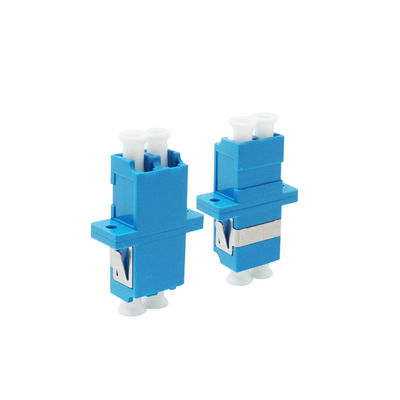 FTTH Fiber Optical LC Duplex Adaptor With Flange Bronze Sleeve