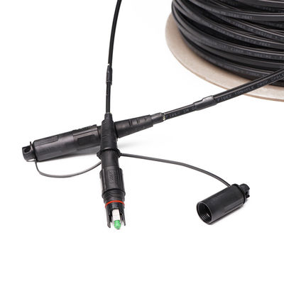 Customized 1 Fiber FTTH Solution Drop Cable MINI IP OptiTap To SC APC
