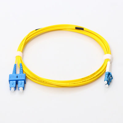 SM DX Fiber Cable Patch Cord SC APC To LC UPC With Clips RoHS Compliant