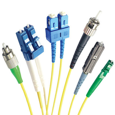 SM DX Fiber Cable Patch Cord SC APC To LC UPC With Clips RoHS Compliant