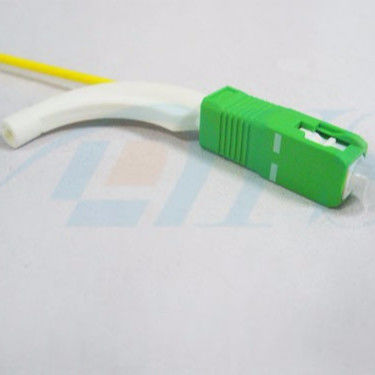 Duplex SC UPC multimode Fiber Patch Cord Yellow Color 90 Degree Angle Boot