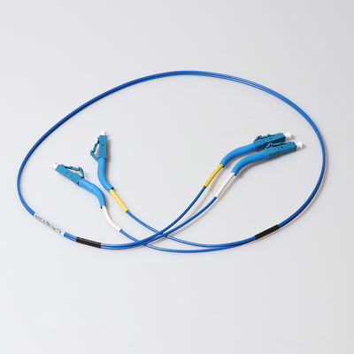 Customized 1m SC LC Fiber Patch Cord Cable With 90 Degree Angle Boot