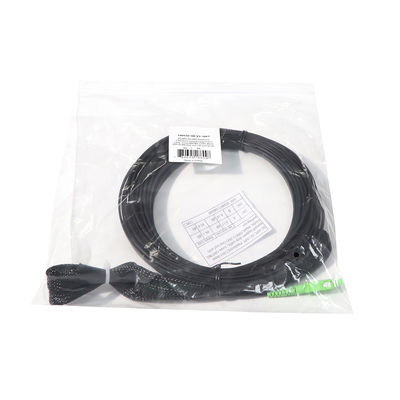 Black Fiber Cable Assembly , SC APC Patch Cord 1 Core One End With Pulling Eye