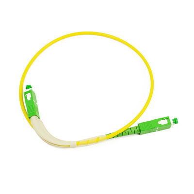 2.0mm 3.0mm SC LC Fiber Patch Cable With 90 Degree Flex Angled Boot