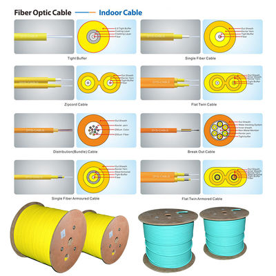 G652D SM Fiber 3mm Single Core Simplex Indoor Fiber Optic Cable GJFJV