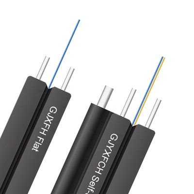 1 2 4 Core Fiber Optic Indoor/outdoor Flat FTTH Drop Cable
