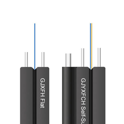 GJXH GJXCH 1,2,4,6,8,12 Cores FTTH flat indoor/outdoor fiber optic cable Drop Cable