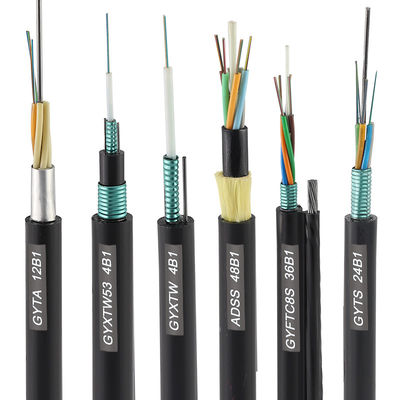Outdoor Optical Fiber Cable GYXTW G652D 24 core Single Mode Fiber Optic Cable