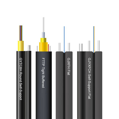 GJXFH 1 2 4 Core ftth drop cable G652d G657A1 G657A2 SM Indoor Fiber Optic Drop Cable