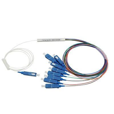 Mini diviseur optique passif de PLC de la fibre 1x8 pour l'équipement de test de la télévision via câble
