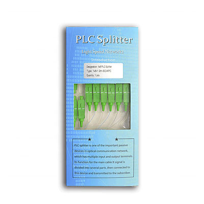 Customized FTTH Fiber Optic Splitter 1x8 PLC Mini Steel Tube Type