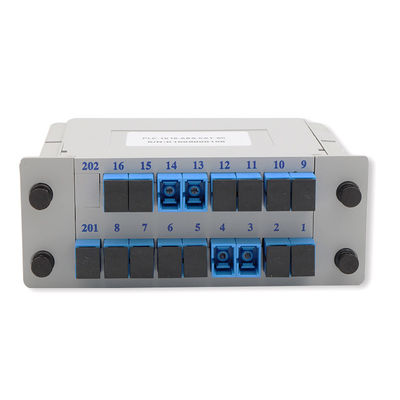 SC UPC PLC Fiber Optic Splitter 1x16 Cassette Type 1650nm Wavelength