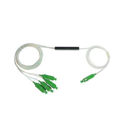 1x4 Steel Tube PLC Splitter With Connector 0.9mm Diameters OEM