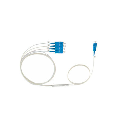 Mini Steel Tube Type 1 * 4 PLC Splitter With SC APC UPC Connector