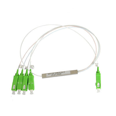 Mini Steel Tube Type 1 * 4 PLC Splitter With SC APC UPC Connector