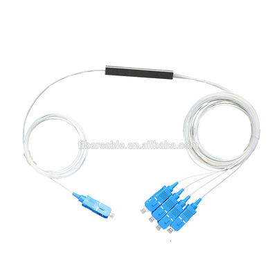 Mini Steel Tube Type 1 * 4 PLC Splitter With SC APC UPC Connector