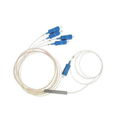 Mini Steel Tube Type 1 * 4 PLC Splitter With SC APC UPC Connector