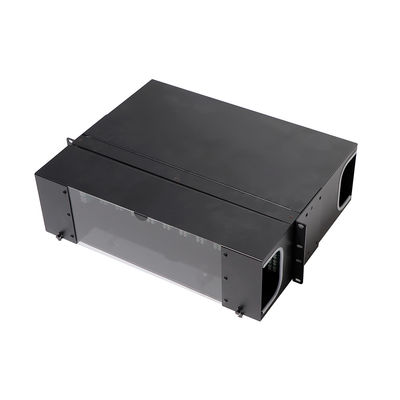 الألياف البصرية MPO Patch Panel HD 1U 2U 4U مع 72 منفذ 64 منفذ 48 منفذ