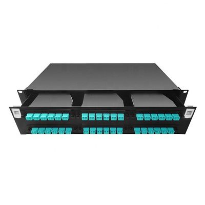 Fibre adaptée aux besoins du client 1U 19' de la fibre 96 du tableau de connexions de MPO 48 bâti de support