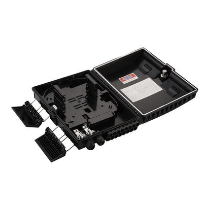 IP65 Fiber Optic Terminal Box , FTTH Drop Cable Box Black Color