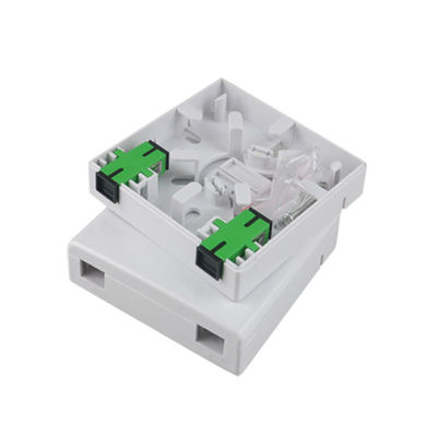 Wall Mounted Indoor Fiber Optic Outlet Box Faceplate 2 Port 86 Type