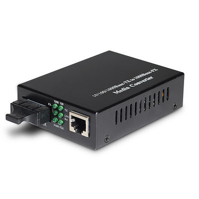 SFP al singolo modo 10m duplex semplici del convertitore a fibra ottica di media RJ45 100M
