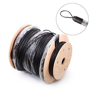 Outdoor Pre Terminated Fiber Optic Cable LC E2000 APC With Pulling Sock