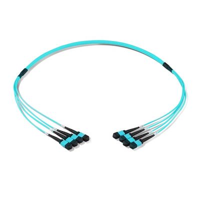 12 Core 24 Core Fiber Cable Patch Cord , Mtp Mpo Patch Cable Om3 Om4 For Qsfp