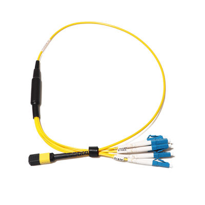 24 Core Fiber Cable Assembly , MPO To LC Breakout Cable For FTTH
