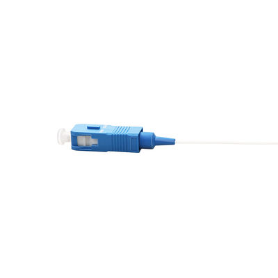 0.9mm Diameter Fiber Cable Assembly 9 / 125 G657A1 SC / UPC Simplex Polished White