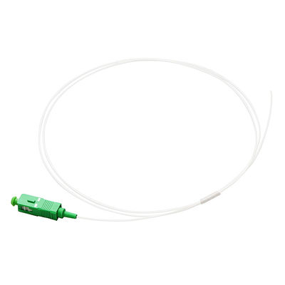 0.9mm Diameter Fiber Cable Assembly 9 / 125 G657A1 SC / UPC Simplex Polished White