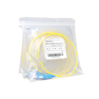 0.9mm Diameter Fiber Cable Assembly 9 / 125 G657A1 SC / UPC Simplex Polished White