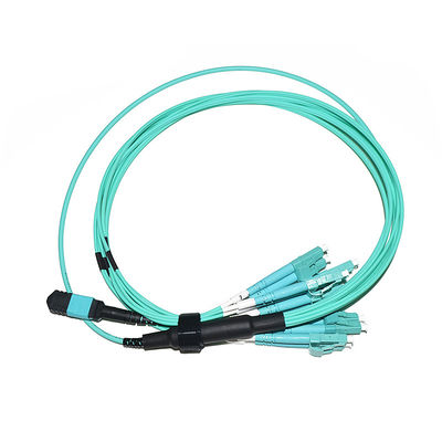 Customized MPO LC Breakout Cable Fanout 8 Core For Data Center