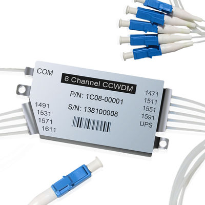 تخصيص WDM تقسيم الطول الموجي مضاعفة CCWDM 8CH + Mux Demux