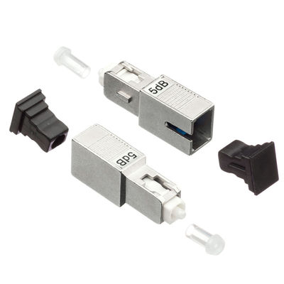 Simplex 2.0mm Fiber Optic Attenuator , 5db SC APC Attenuator With Metal Plastic Material