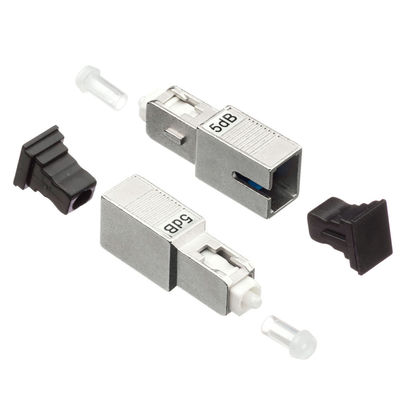 Atténuateur optique de fibre du simplex 2.0mm, 5db atténuateur de Sc RPA avec la matière plastique en métal