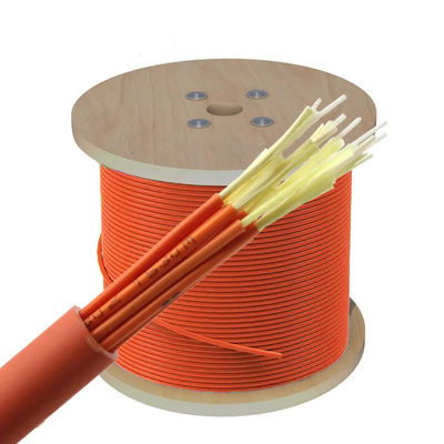 FTTH Kapalı 12 çekirdekli fiber optik kablo OM3 / optik fiber dağıtım kablosu