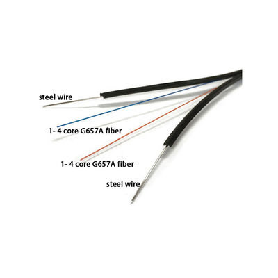 Tipos de cable de fribra óptica flojos del tubo de la base de la fuente FTTH 4 de cables de las comunicaciones