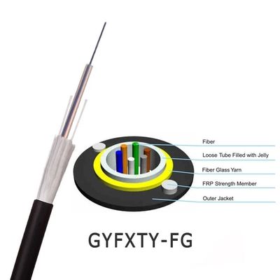 FRP Strength GYFXTY Fiber Optic Cable 24 Core Single Mode For Outdoor