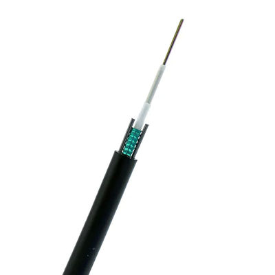 Outdoor 2 Core Armored Cable Fiber Optical With MDPE Sheath 7.6mm Diameter
