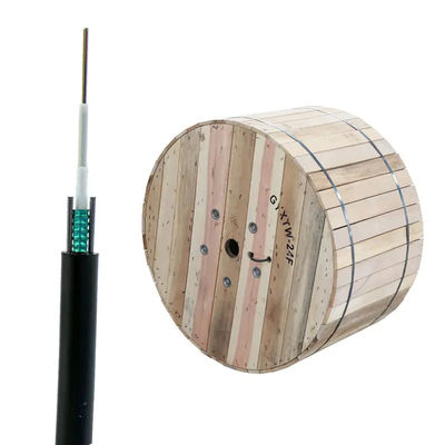 Outdoor 2 Core Armored Cable Fiber Optical With MDPE Sheath 7.6mm Diameter