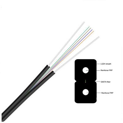 Outdoor Flat 2 Core Fiber Cable Single Mode With CE Certified