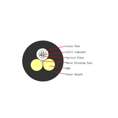 FRP Strength Fiber Optic Outdoor Cable 24 Cores G.652D Type OEM ODM