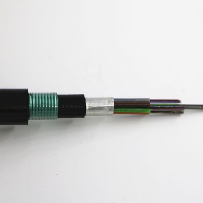 Câble optique enterré direct extérieur G.652D de 12 noyaux de fibre avec la gaine de PE